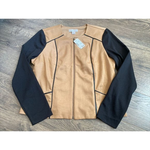 NWT Womens Christopher and banks blazer zip jacket size medium retails $64.95